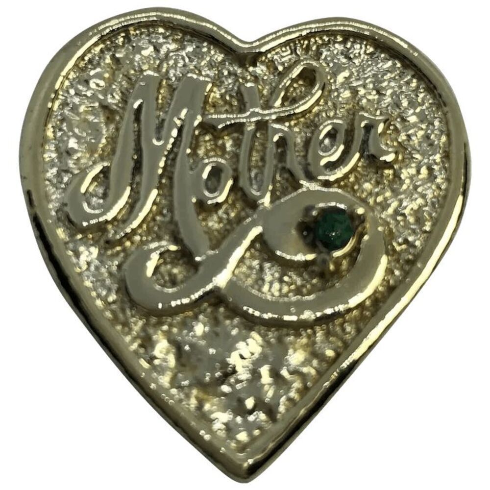 Gerry's "Mother" Gold Tone Heart Brooch / Pin